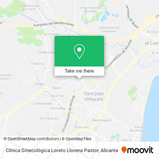 mapa Clínica Ginecológica Loreto Llorens Pastor