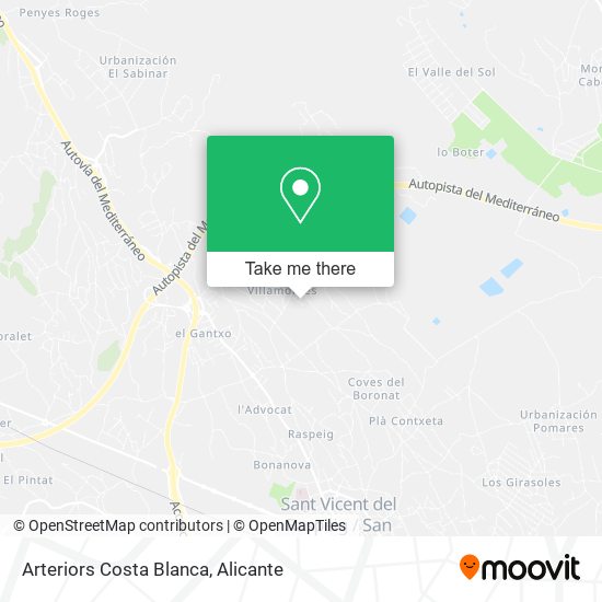 Arteriors Costa Blanca map