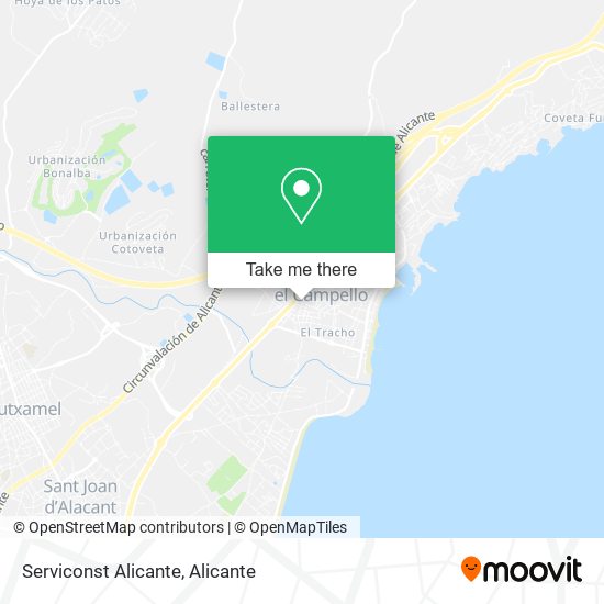 Serviconst Alicante map