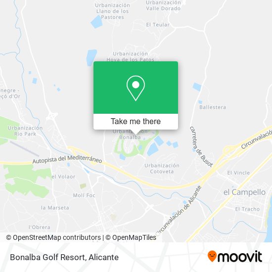 Bonalba Golf Resort map