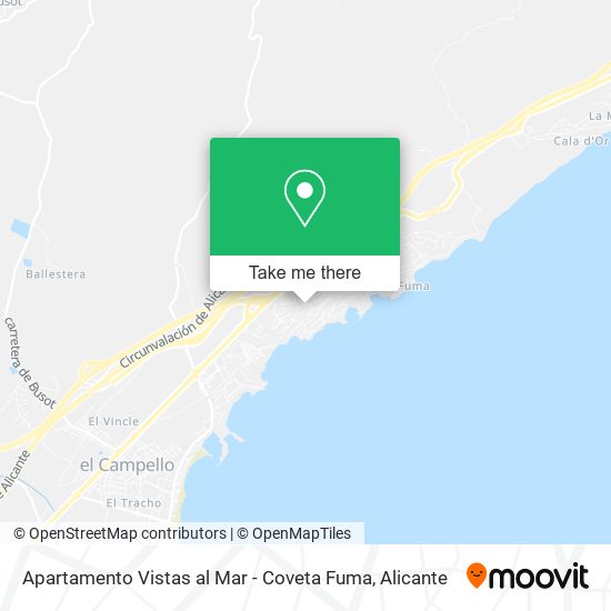 mapa Apartamento Vistas al Mar - Coveta Fuma