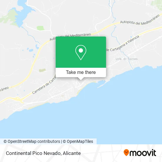 Continental Pico Nevado map