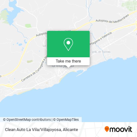 mapa Clean Auto La Vila/Villajoyosa