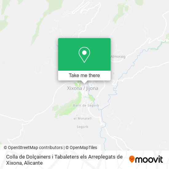 Colla de Dolçainers i Tabaleters els Arreplegats de Xixona map
