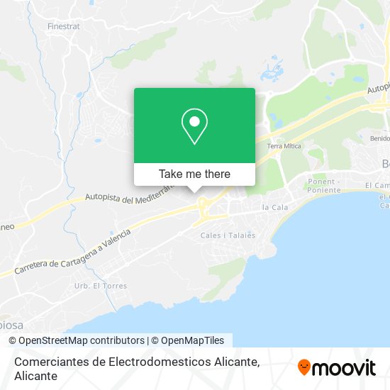 Comerciantes de Electrodomesticos Alicante map