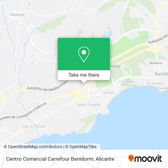 Centro Comercial Carrefour Benidorm map