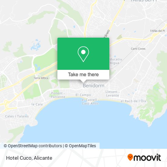 Hotel Cuco map