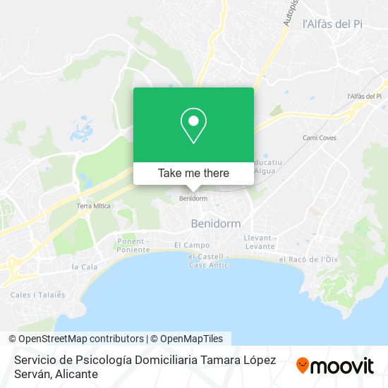 Servicio de Psicología Domiciliaria Tamara López Serván map