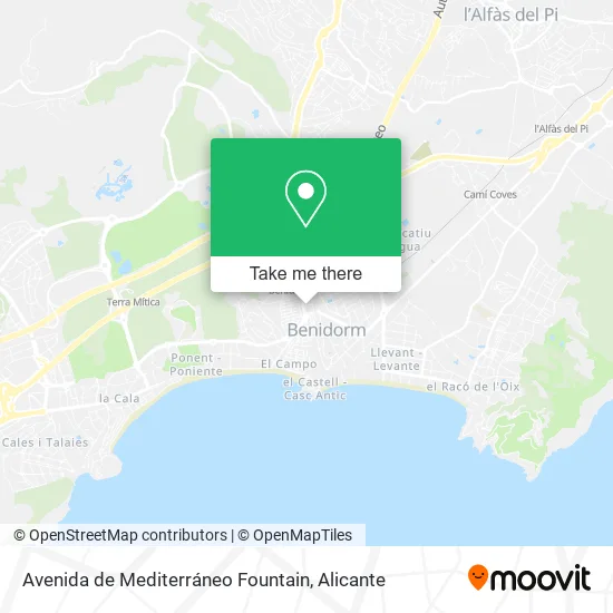 mapa Avenida de Mediterráneo Fountain