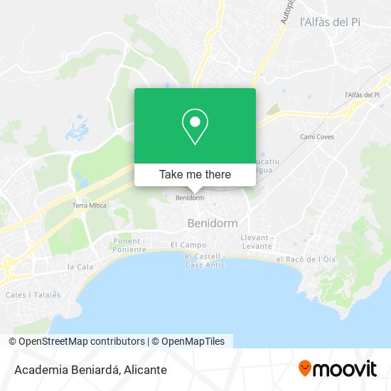 Academia Beniardá map