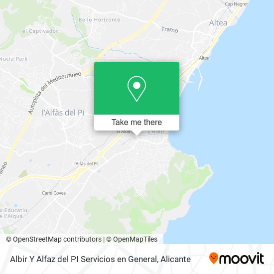 mapa Albir Y Alfaz del PI Servicios en General