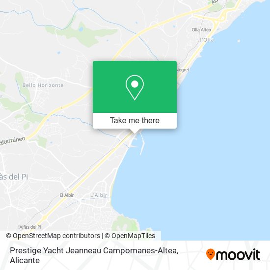 Prestige Yacht Jeanneau Campomanes-Altea map