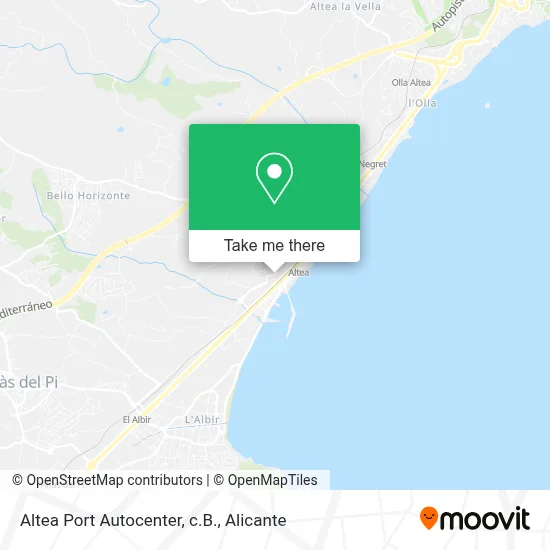 Altea Port Autocenter, c.B. map