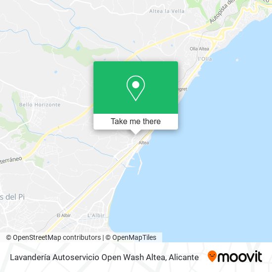 Lavandería Autoservicio Open Wash Altea map