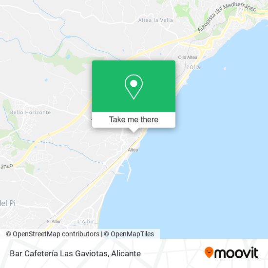 Bar Cafetería Las Gaviotas map