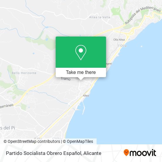 Partido Socialista Obrero Español map