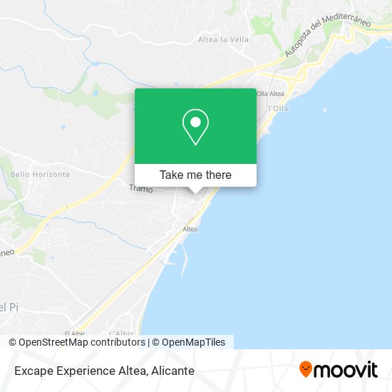 Excape Experience Altea map