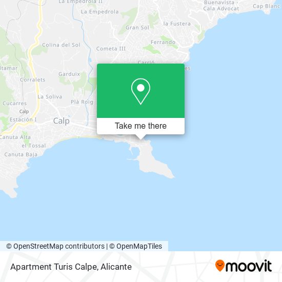 Apartment Turis Calpe map