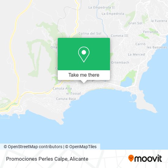 Promociones Perles Calpe map