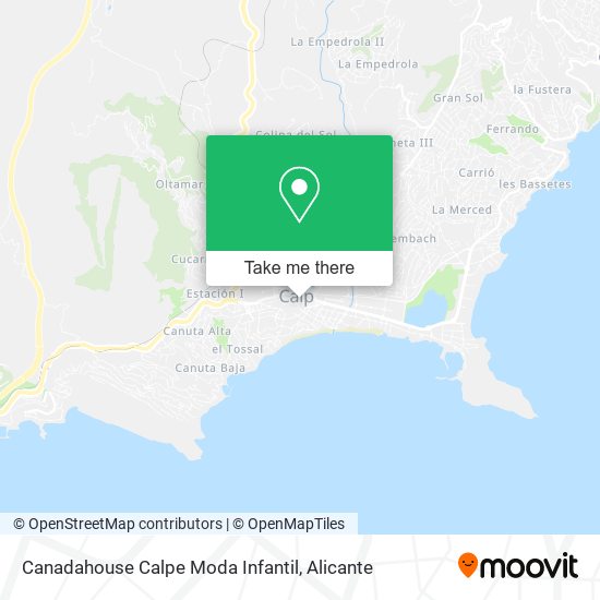 Canadahouse Calpe Moda Infantil map