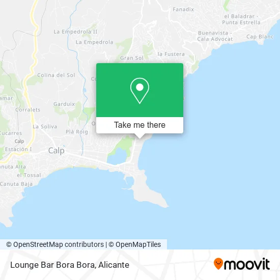 Lounge Bar Bora Bora map