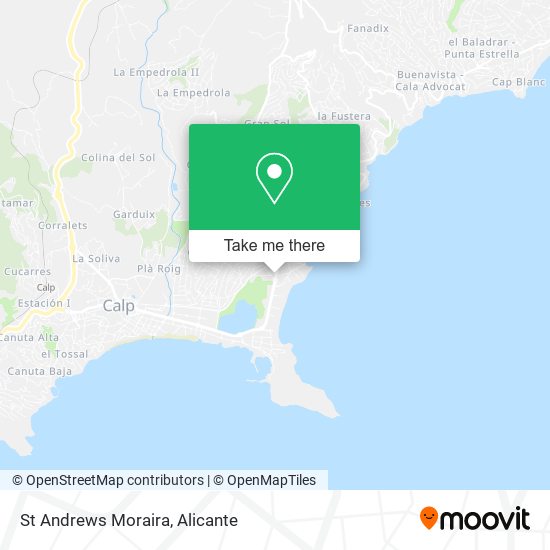 St Andrews Moraira map