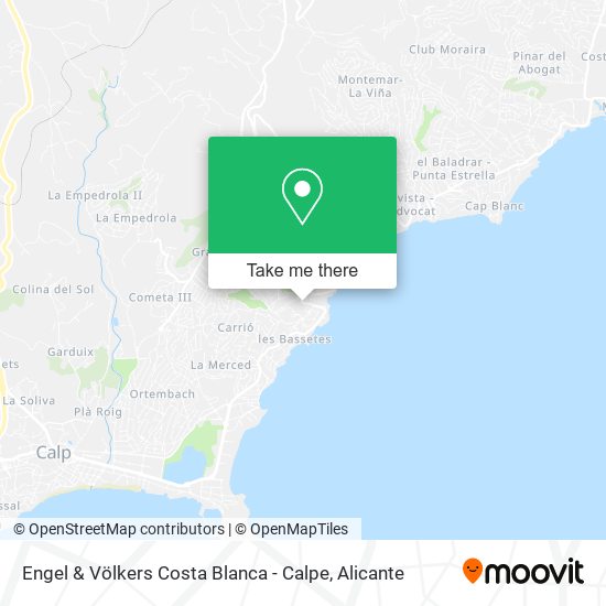 Engel & Völkers Costa Blanca - Calpe map