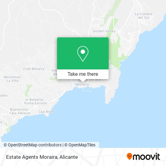 Estate Agents Moraira map