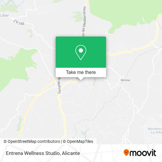 mapa Entrena Wellness Studio