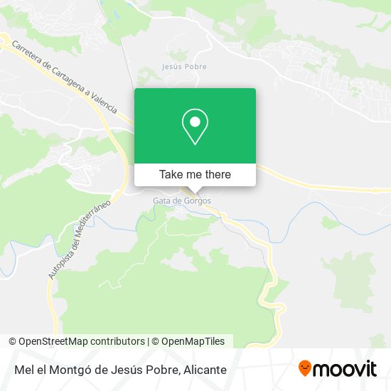 Mel el Montgó de Jesús Pobre map