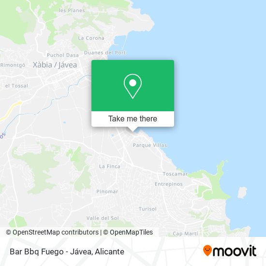 Bar Bbq Fuego - Jávea map