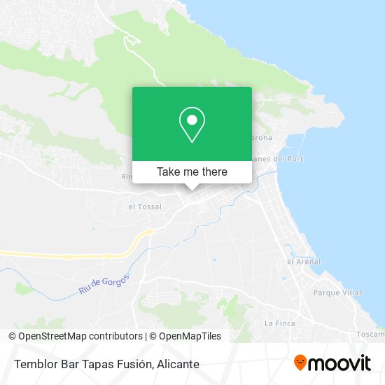 Temblor Bar Tapas Fusión map