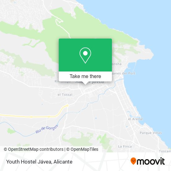 Youth Hostel Jávea map