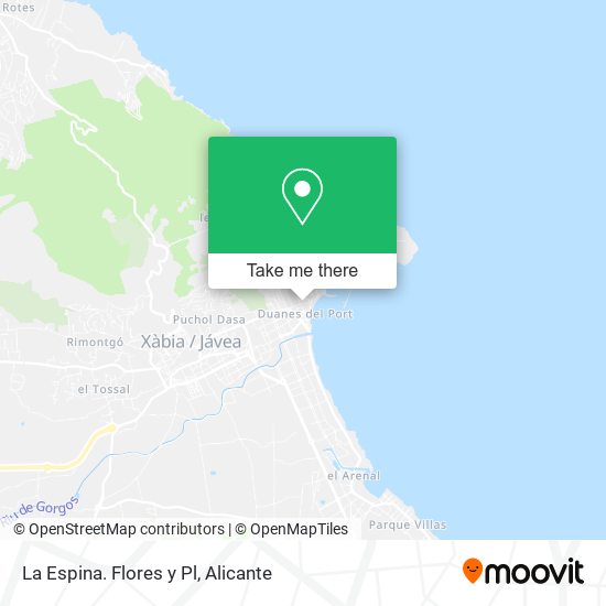 La Espina. Flores y Pl map