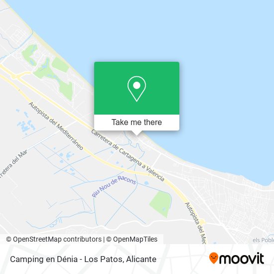 mapa Camping en Dénia - Los Patos
