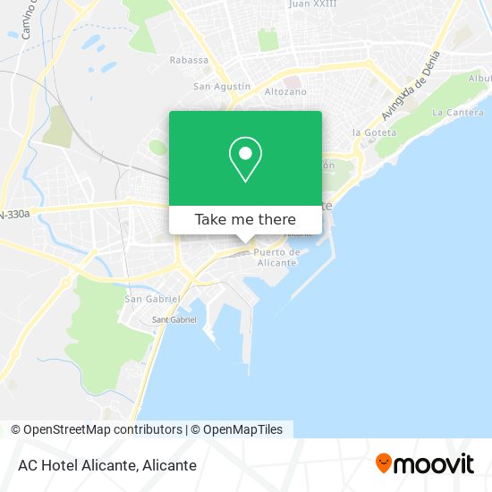 AC Hotel Alicante map