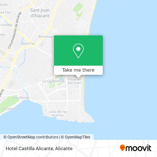 Hotel Castilla Alicante map