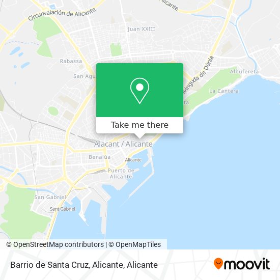 mapa Barrio de Santa Cruz, Alicante