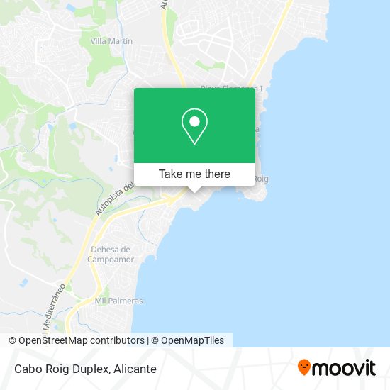 Cabo Roig Duplex map