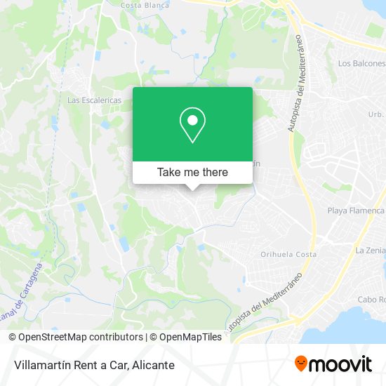 Villamartín Rent a Car map