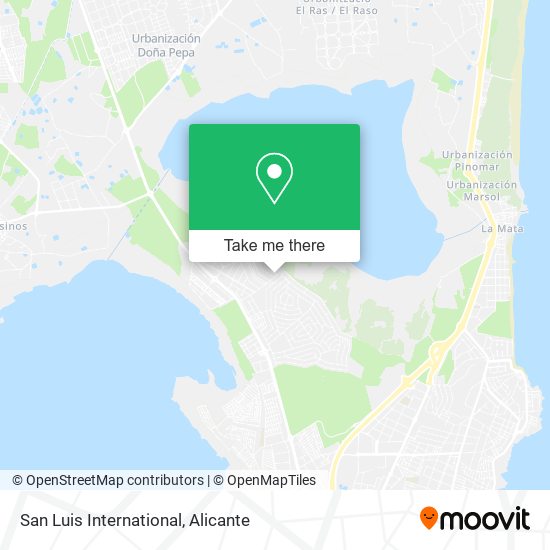San Luis International map