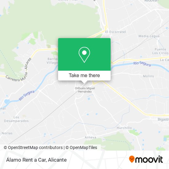 Álamo Rent a Car map