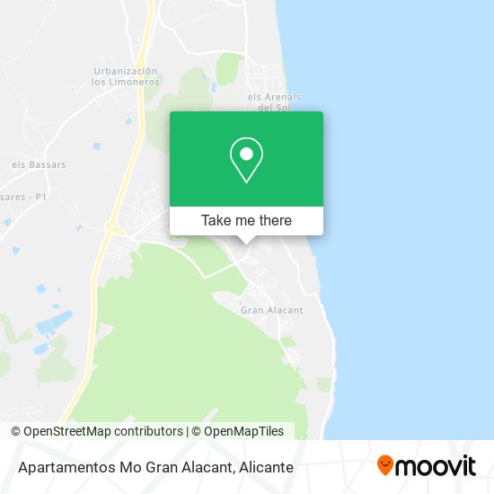 Apartamentos Mo Gran Alacant map