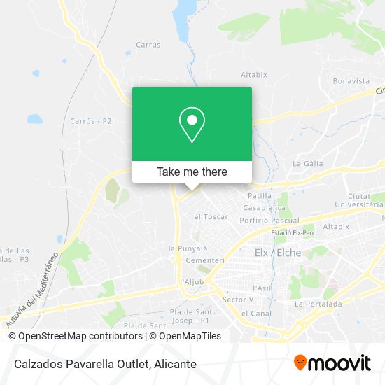 Calzados Pavarella Outlet map