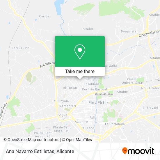Ana Navarro Estilistas map