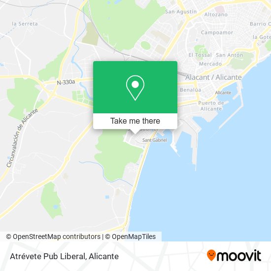 Atrévete Pub Liberal map