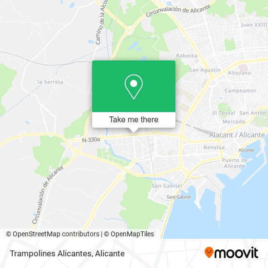 Trampolines Alicantes map