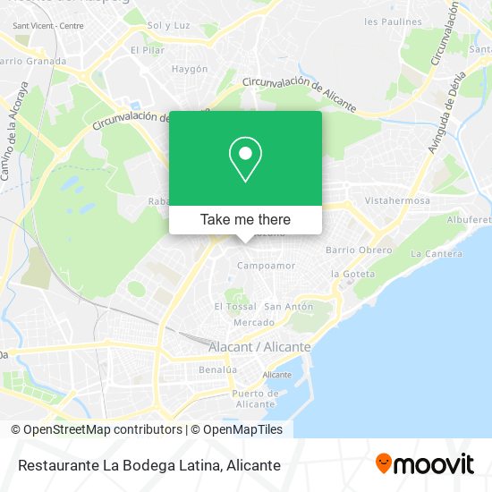 Restaurante La Bodega Latina map
