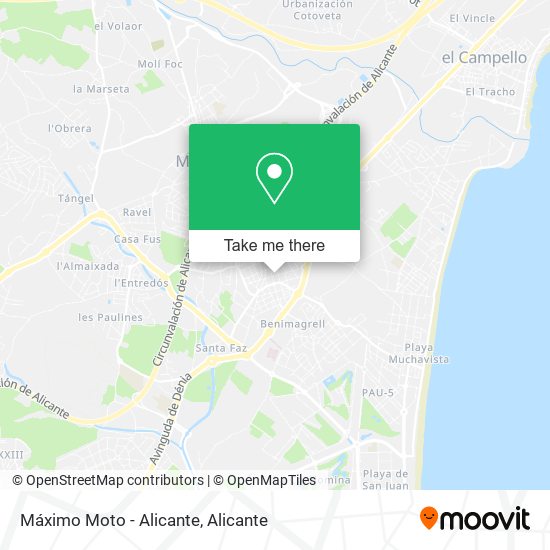 Máximo Moto - Alicante map