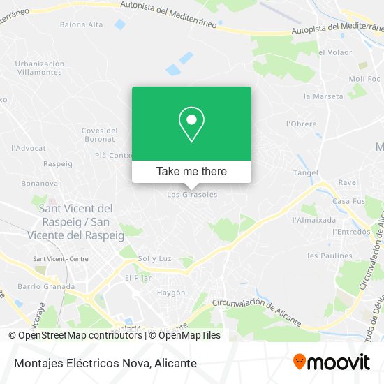 Montajes Eléctricos Nova map
